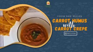 Carrot humus with carrot crepe