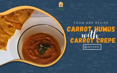Carrot humus with carrot crepe